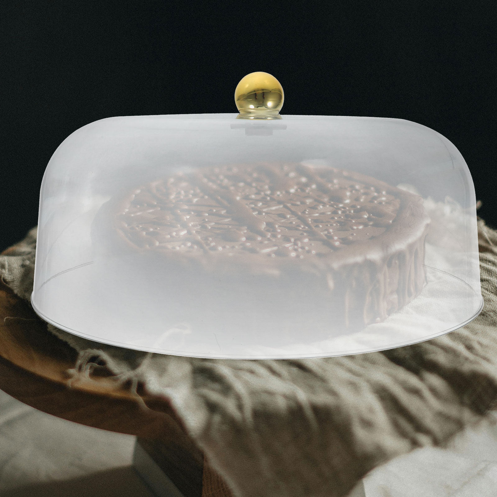Plastic Dome Clear - Transparente Tortenhaube aus Kunststoff, 28 cm,
